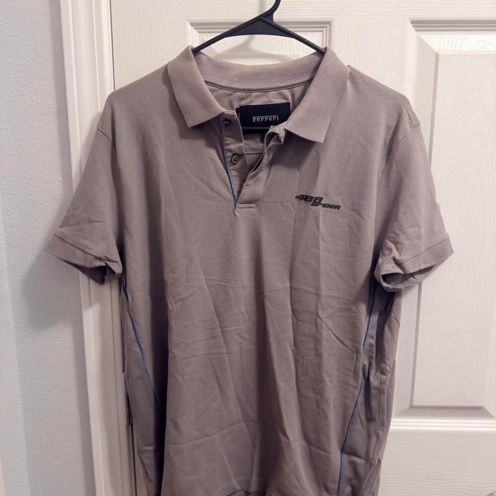 (2015-2016) Ferrari 488 Spider Launch Polo - Grey/Blue - L